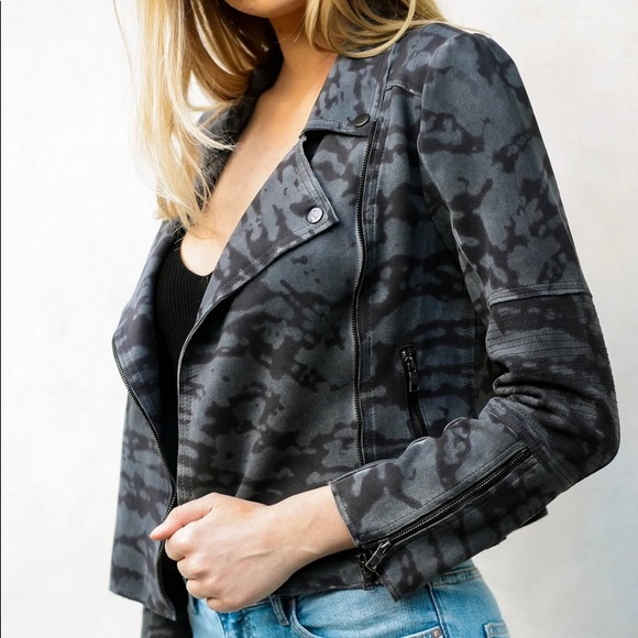 Marrakech Marni Scuba Suede Jacket - Color Black Pearl Dye Size Small - Picture 4 of 6